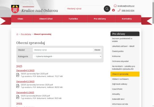 Zobrazit webové stránky Kralický zpravodaj