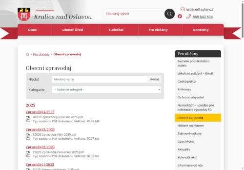 Zobrazit webové stránky Kralický zpravodaj