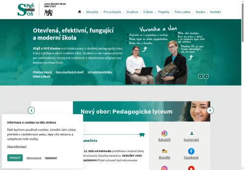 Střední pedagogická škola a Střední odborná škola Kladno, příspěvková organizace nabízí práci na pozici Uklízeč/ka v obci Kladno