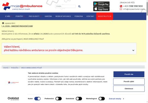 Zobrazit webové stránky Praktický lékař pro dospělé MOJE AMBULANCE