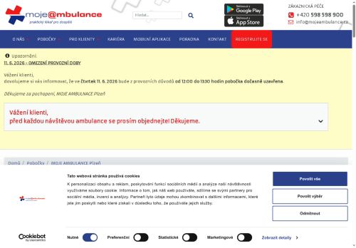Zobrazit webové stránky Praktický lékař pro dospělé MOJE AMBULANCE