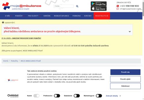 Zobrazit webové stránky Praktický lékař pro dospělé MOJE AMBULANCE