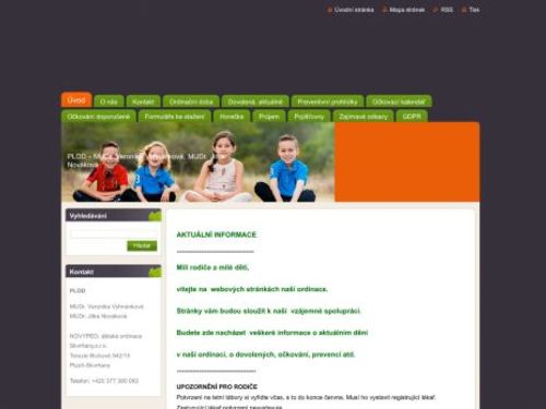 Praktický lékař pro děti a dorost NOVYPED - MUDr. Veronika Vyhnánková, MUDr. Jitka Nováková