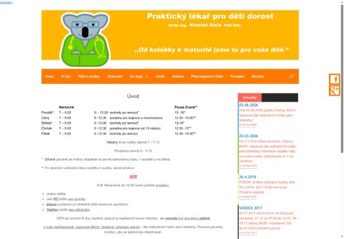 Zobrazit webové stránky Praktický lékař pro děti a dorost - MUDr. Ing. Konrad Siala PhD. MSc.