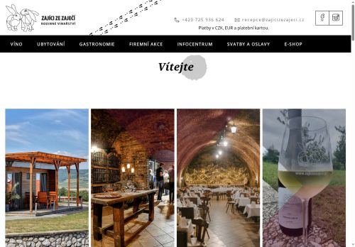 Webové stránky Víno VM s.r.o., Zaječí