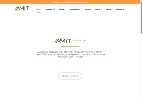 Webové stránky AMiT Production s.r.o., Votice