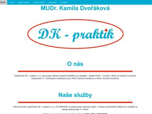 Praktický lékař pro dospělé DK - praktik s.r.o. - MUDr. Kamila Dvořáková