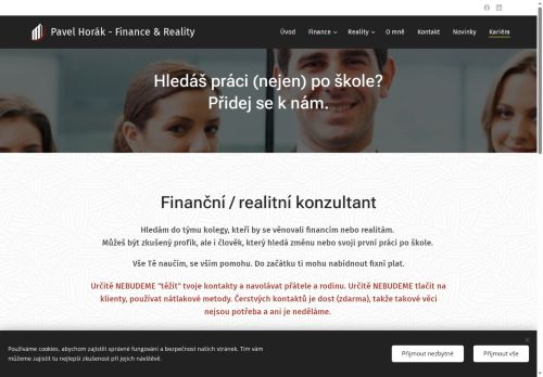 Webové stránky M&M Finance, Beroun