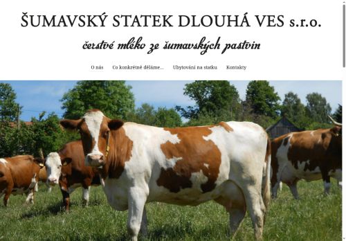 Webové stránky ŠUMAVSKÝ STATEK DLOUHÁ VES s.r.o., Dlouhá Ves
