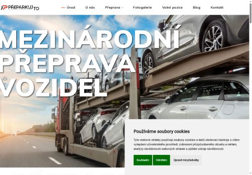 Webové stránky Přeparkuj to, s.r.o., Prostějov