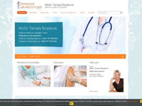 Praktický lékař pro dospělé - MUDr. Tamara Škopková, MUDr. Dana Eretová (ordinace Sokolovská)