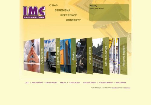 Webové stránky IMC Holding spol. s r.o., Mnichovo Hradiště