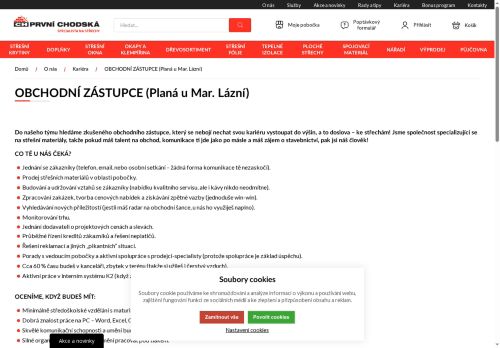 Webové stránky PRVNÍ CHODSKÁ s.r.o., Planá