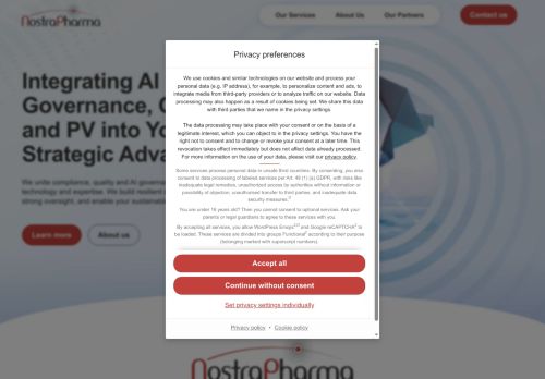 NostraPharma, odštěpný závod nabízí práci na pozici Quality Manager and PV Consultant v obci Praha