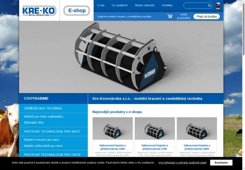 Webové stránky KRE-KOVOVÝROBA s.r.o., Horšovský Týn