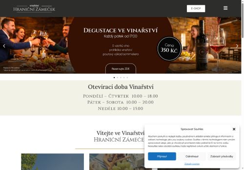 Vinařství HRANIČNÍ ZÁMEČEK s.r.o. nabízí práci na pozici PRACOVNÍK/ PRACOVNICE PRO OBSLUHU LAHVOVACÍ LINKY A POMOCNÉ PRÁCE VE VÝROBĚ v obci Lednice
