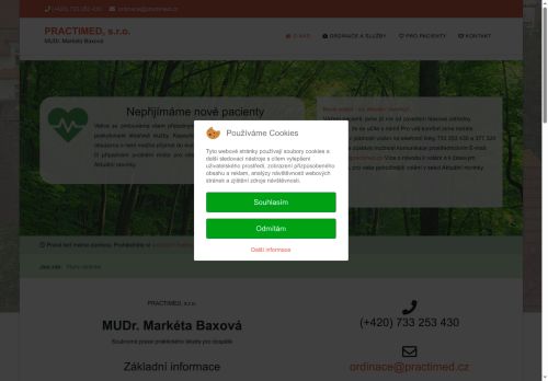 Zobrazit webové stránky Praktický lékař pro dospělé - MUDr. Markéta Baxová