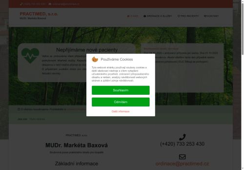 Zobrazit webové stránky Praktický lékař pro dospělé - MUDr. Markéta Baxová
