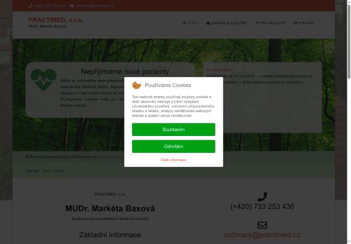 Zobrazit webové stránky Praktický lékař pro dospělé - MUDr. Markéta Baxová
