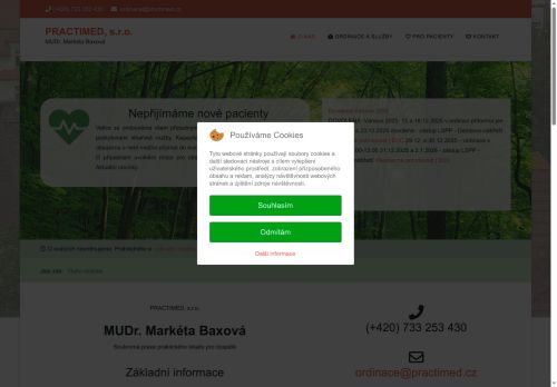 Zobrazit webové stránky Praktický lékař pro dospělé - MUDr. Markéta Baxová