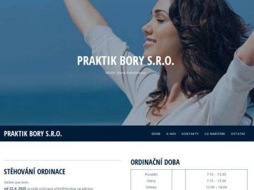 Praktický lékař pro dospělé Praktik Bory s.r.o. - MUDr. Hana Potužníková
