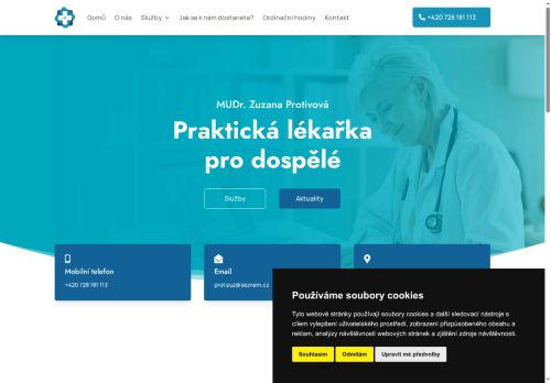 Zobrazit webové stránky Praktický lékař pro dospělé - MUDr. Zuzana Protivová