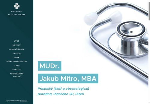 Zobrazit webové stránky Praktický lékař pro dospělé a obezitologická poradna MitroCare s.r.o. - MUDr. Jakub Mitro, MBA