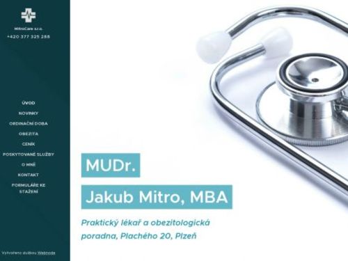 Praktický lékař pro dospělé a obezitologická poradna MitroCare s.r.o. - MUDr. Jakub Mitro, MBA