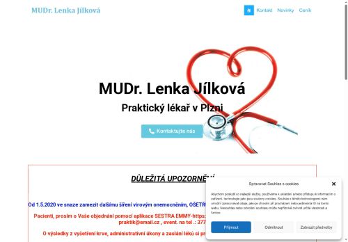 Zobrazit webové stránky Praktický lékař pro dospělé - MUDr. Lenka Jílková