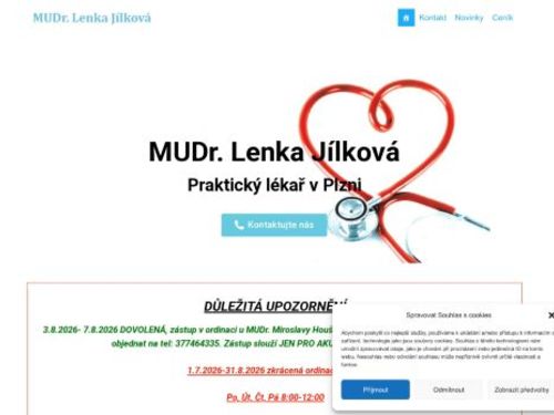 Praktický lékař pro dospělé - MUDr. Lenka Jílková