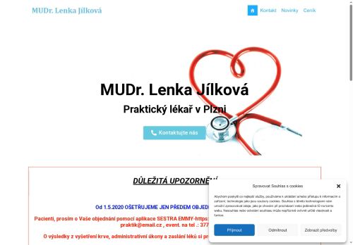 Zobrazit webové stránky Praktický lékař pro dospělé - MUDr. Lenka Jílková