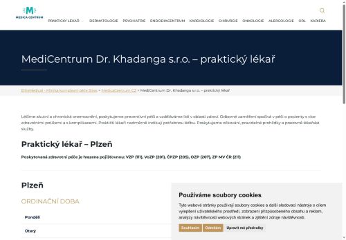 Zobrazit webové stránky Praktický lékař pro dospělé MediCentrum - MUDr. Ismail Khadang