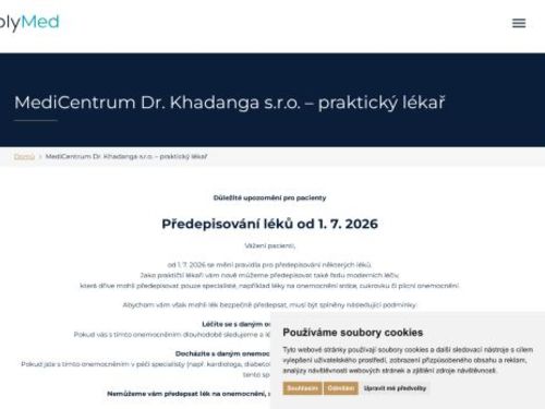 Praktický lékař pro dospělé MediCentrum - MUDr. Ismail Khadang