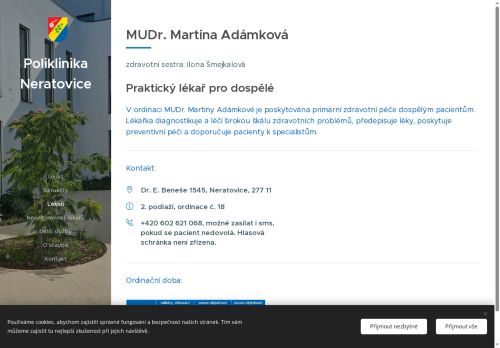 Zobrazit webové stránky Praktický lékař pro dospělé - MedHa – Nera, s.r.o. - MUDr. Martina Adámková