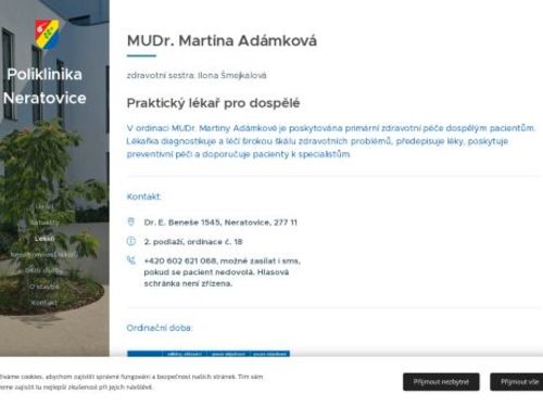 Praktický lékař pro dospělé - MedHa – Nera, s.r.o. - MUDr. Martina Adámková