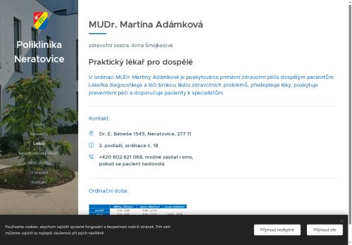 Zobrazit webové stránky Praktický lékař pro dospělé - MedHa – Nera, s.r.o. - MUDr. Martina Adámková