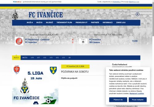 Zobrazit webové stránky FC Ivančice