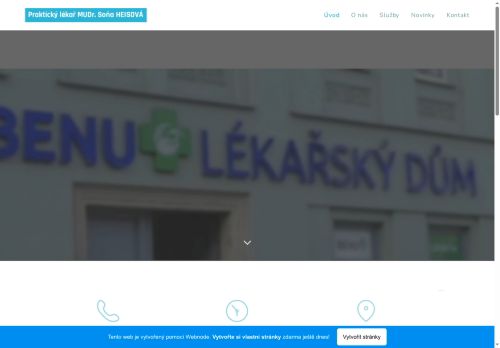 Zobrazit webové stránky Praktický lékař pro dospělé - MUDr. Soňa Heisová