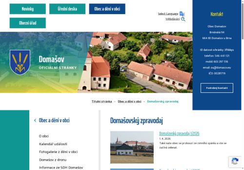 Zobrazit webové stránky Domašovský zpravodaj