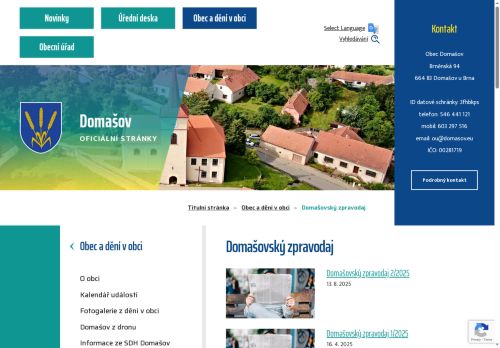 Zobrazit webové stránky Domašovský zpravodaj
