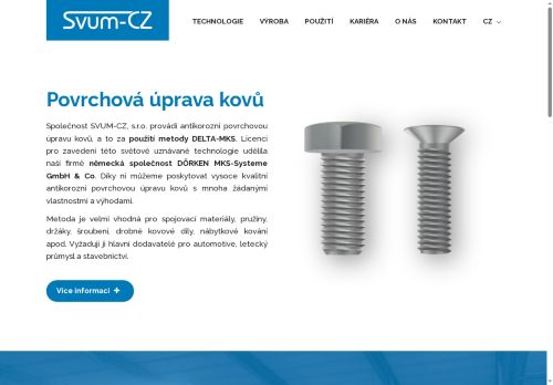 SVUM-CZ, s.r.o. nabízí práci na pozici Operátor povrchové úpravy kovů (m/ž) v obci Tři Dvory