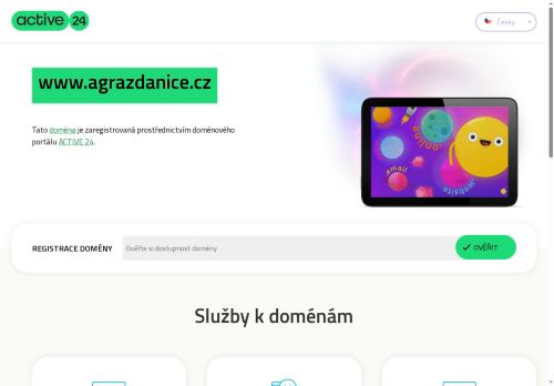 Webové stránky AGRA Ždánice, a.s., Ždánice