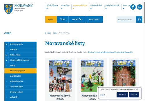Zobrazit webové stránky Moravanské listy
