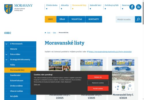 Zobrazit webové stránky Moravanské listy