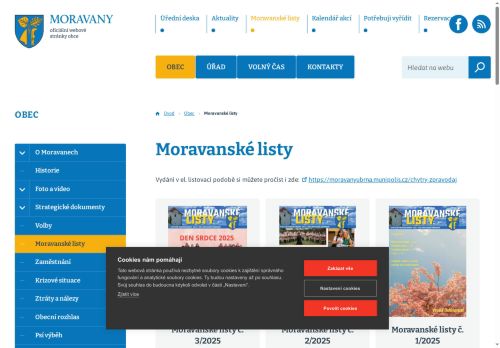 Zobrazit webové stránky Moravanské listy