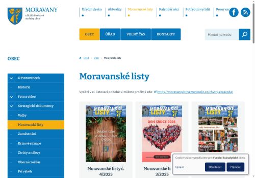 Zobrazit webové stránky Moravanské listy