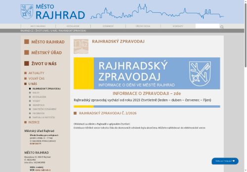 Zobrazit webové stránky Rajhradský zpravodaj