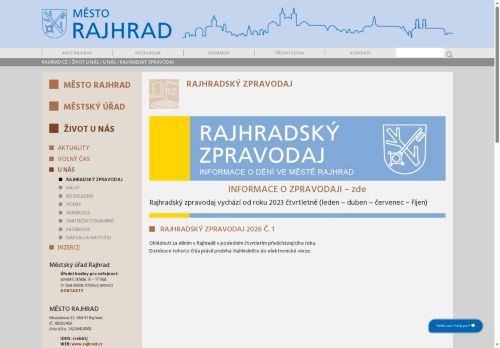 Zobrazit webové stránky Rajhradský zpravodaj