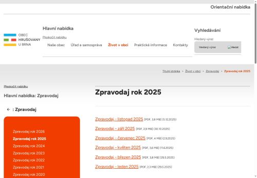 Zobrazit webové stránky Hrušovanský zpravodaj