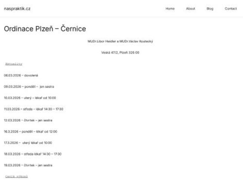 Praktický lékař pro dospělé - MUDr. Libor Heidler a MUDr. Václav Koutecký